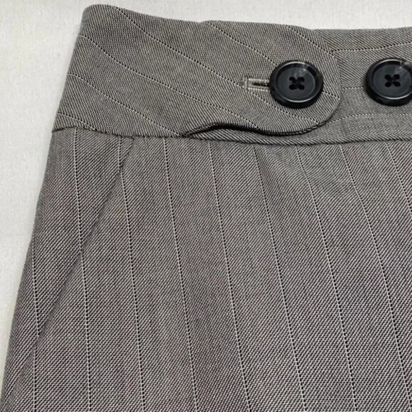 Banana Republic Pencil Skirt Women’s Size 6 Striped Gray Back Slit Office Career - Picture 7 of 8
